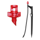 Micro Sprayer Assembly Kit – Head, Stake & Tubing, 3–4 ft Fan Spray