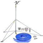 1" Raintower Heavy-Duty Tripod Sprinkler Kit - Complete with Sprinkler, Hose and Fittings