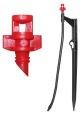 Micro Sprayer Assembly Kit – Head, Stake & Tubing, 3–4 ft Fan Spray