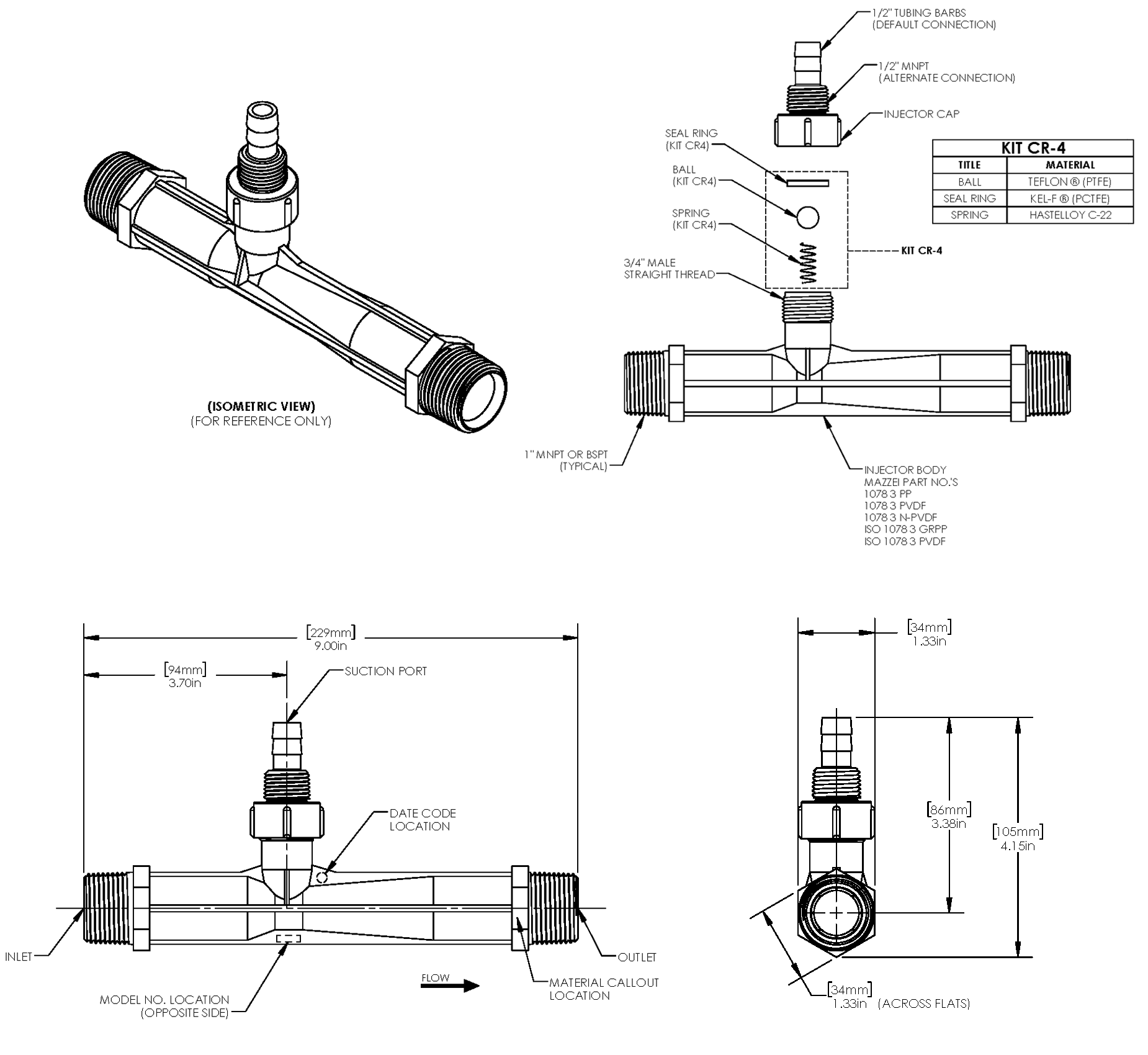 Mazzei Injector Drawing