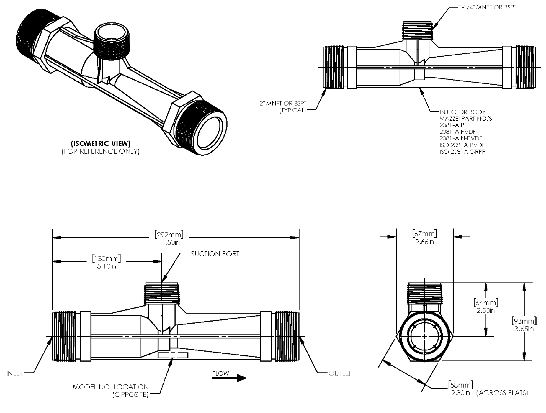 Mazzei Injector Drawing