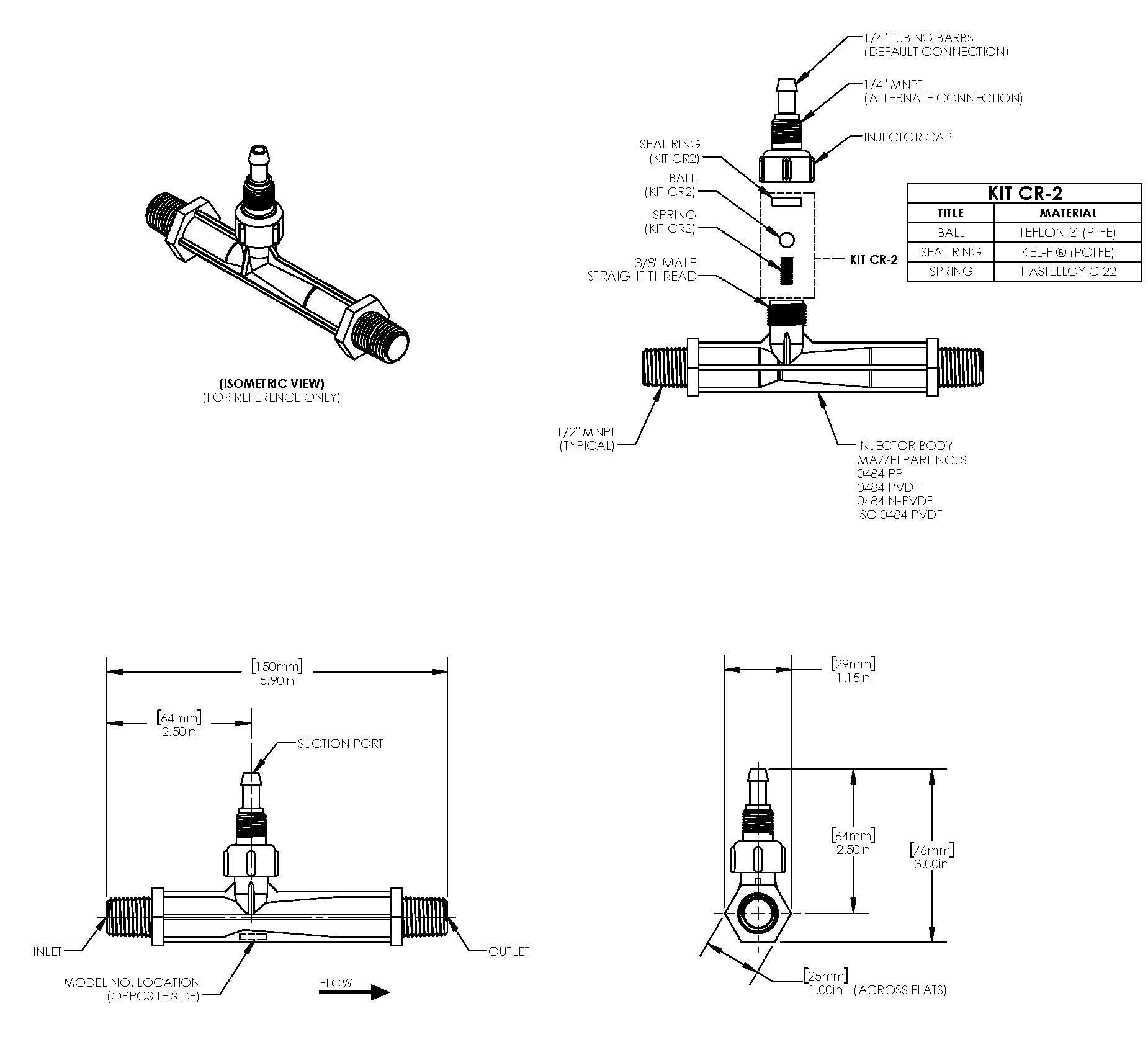 Mazzei Injector Drawing
