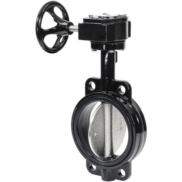 6 Cast Iron Butterfly Valve Wafer - EPDM Seat, Gear Operated